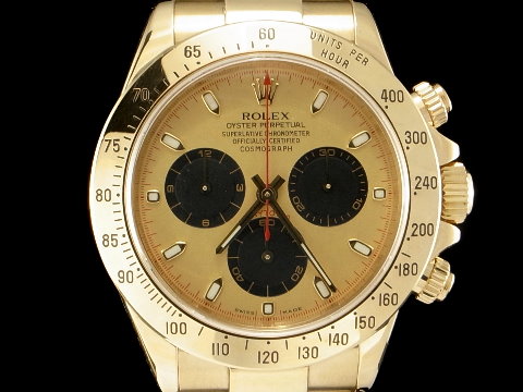 劳力士 116528 迪通拿 daytona 天文台表 18k金 三眼计时 腕表(已售出