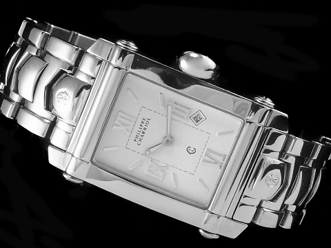 philippe charriol 夏利豪 colvmbvs 9011910 系列 石英机芯 白钢(已