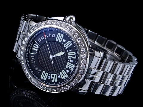 gerald genta 尊达 gg表 retor sport 原厂镶钻 大钻圈 逆跳 小时窗