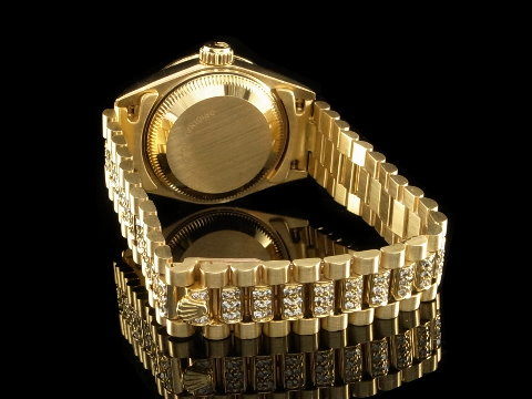 劳力士表 rolex 69158 18k金 原镶钻框 钻脚 mr 女表(已售出)